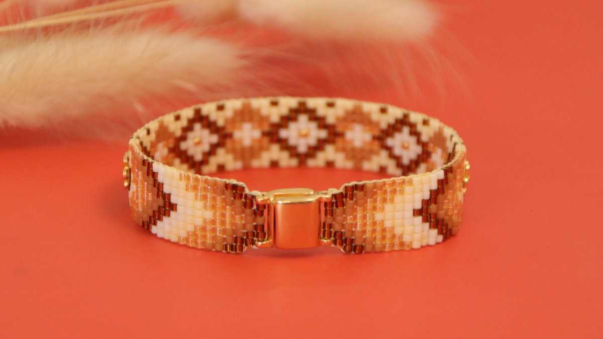 Esquema Pulsera de Miyuki Loom Grid Esquema Pulsera de Miyuki Loom Grid