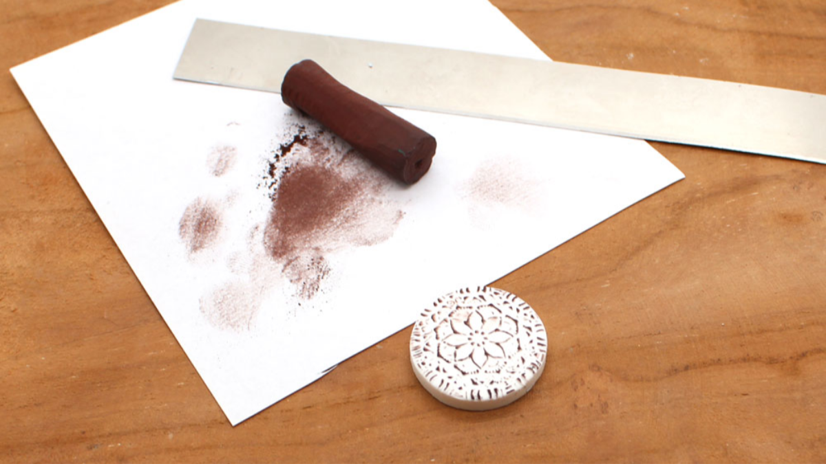 Colgante de mandala polimérico con engaste de plata : Paso 4