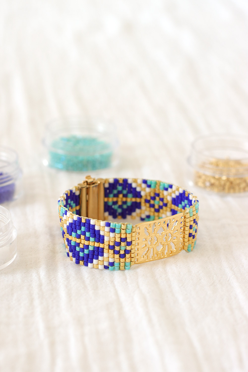 Pulsera de telar Miyuki en Delicas 10/0