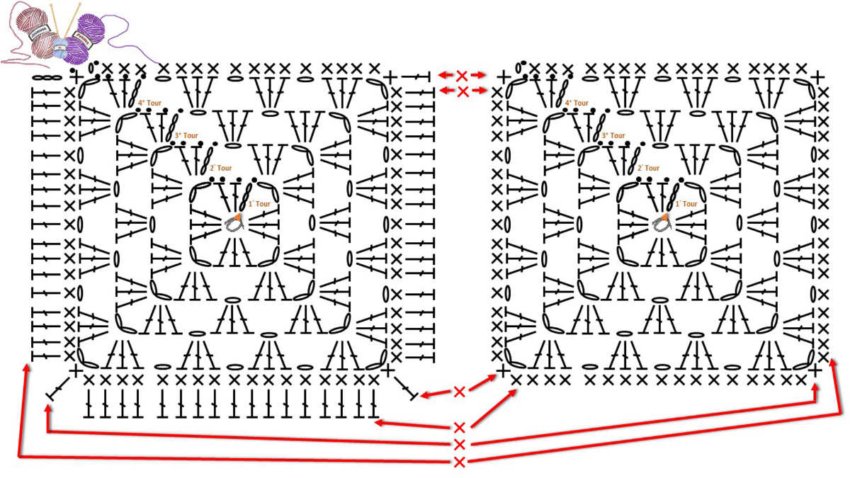 DIY Granny Bag con hilo de algodón reciclado Nova Vita : Paso 13
