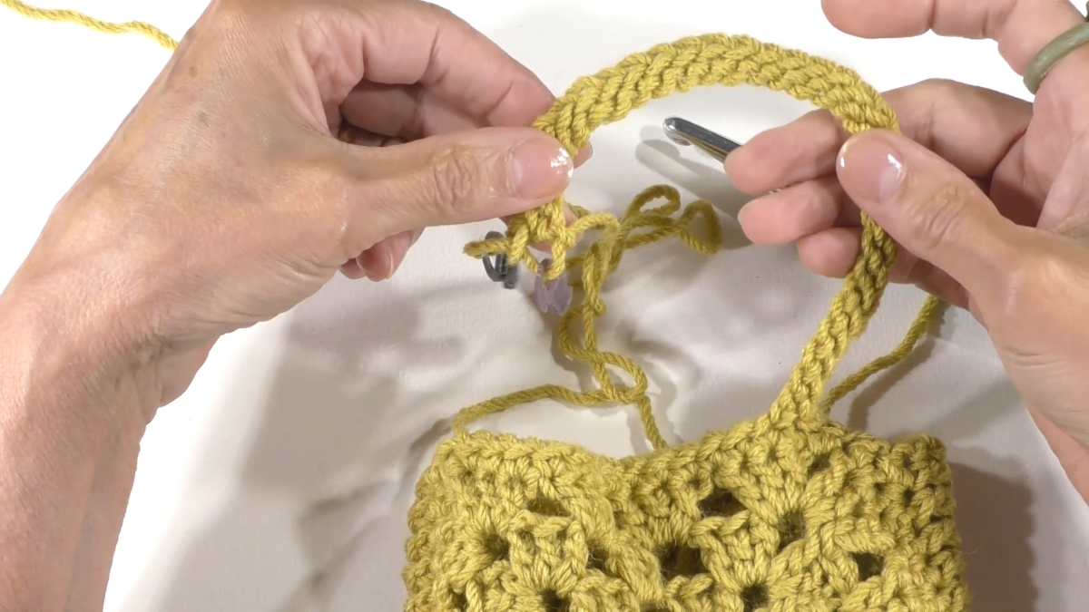 DIY Granny Bag con hilo de algodón reciclado Nova Vita : Paso 18