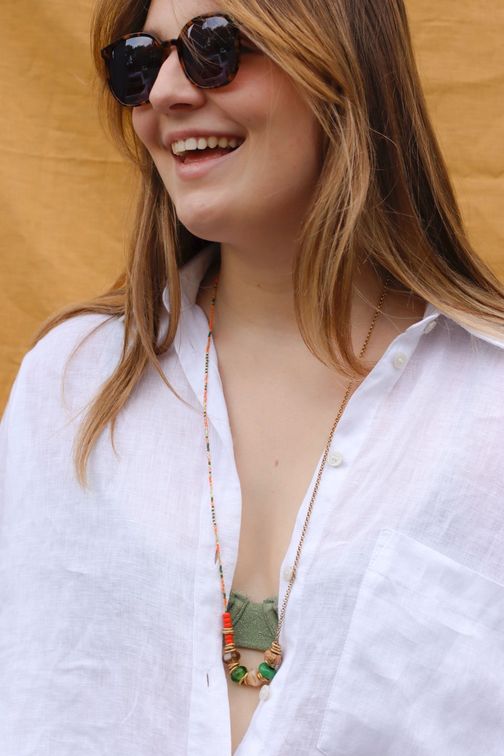 Esquema Collar gargantilla con cuentas Delicas de Miyuki y cuentas de cristal de agujero grande y piedras preciosas de imitación