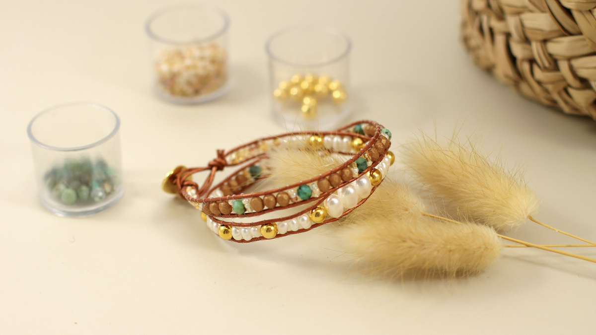 Tuto Bracelet wrap 2 turns o phone link Tuto Bracelet wrap 2 turns o phone link