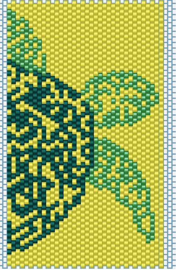 Esquema DIY Toalla de playa de tortuga con tejido de cuentas Miyuki