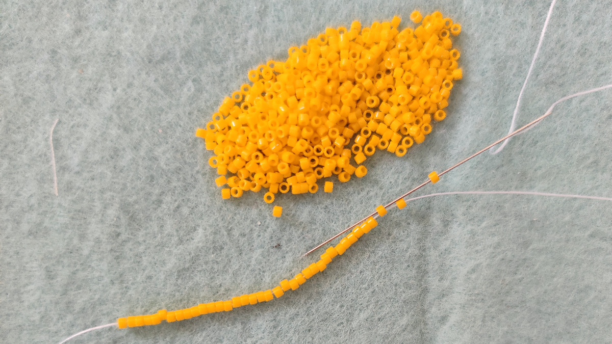 DIY Toalla de playa de tortuga con tejido de cuentas Miyuki : Paso 2