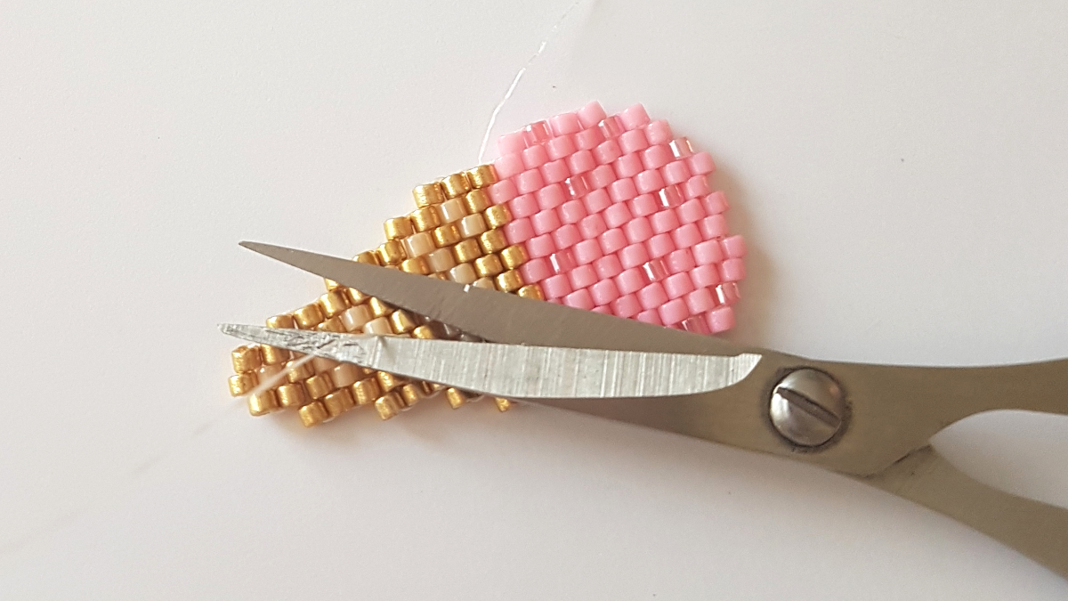 Delica Miyuki peyote perla tejer diagrama de hielo : Paso 18