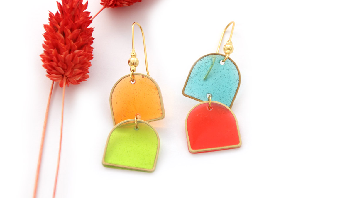 Pendientes de resina con LEDs UV Tutorial del efecto Vitrail : Paso 4 Pendientes de resina con LEDs UV Tutorial del efecto Vitrail : Paso 4