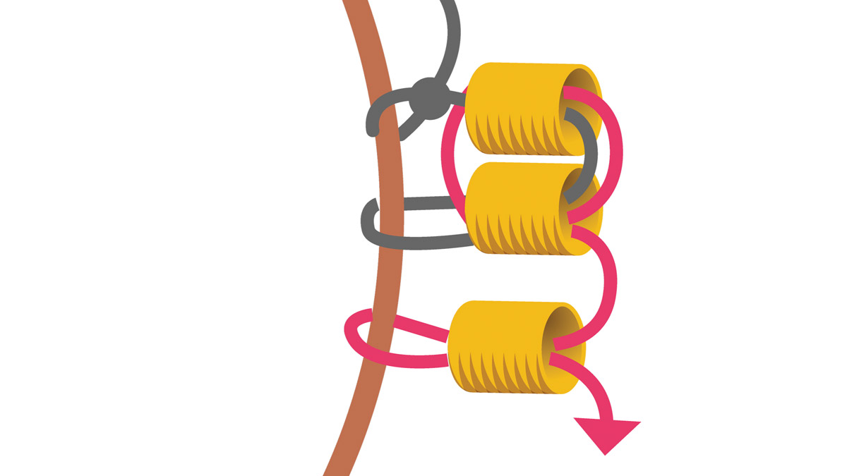 Pendientes de gota de punto de ladrillo con cristales y cuentas de Miyuki : Paso 3 Pendientes de gota de punto de ladrillo con cristales y cuentas de Miyuki : Paso 3