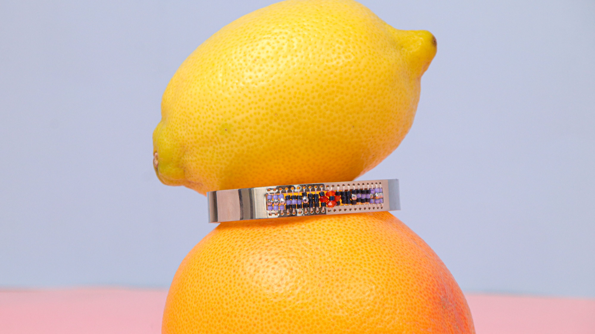 Esquema Pulsera de acero inoxidable Tuto Miyuki