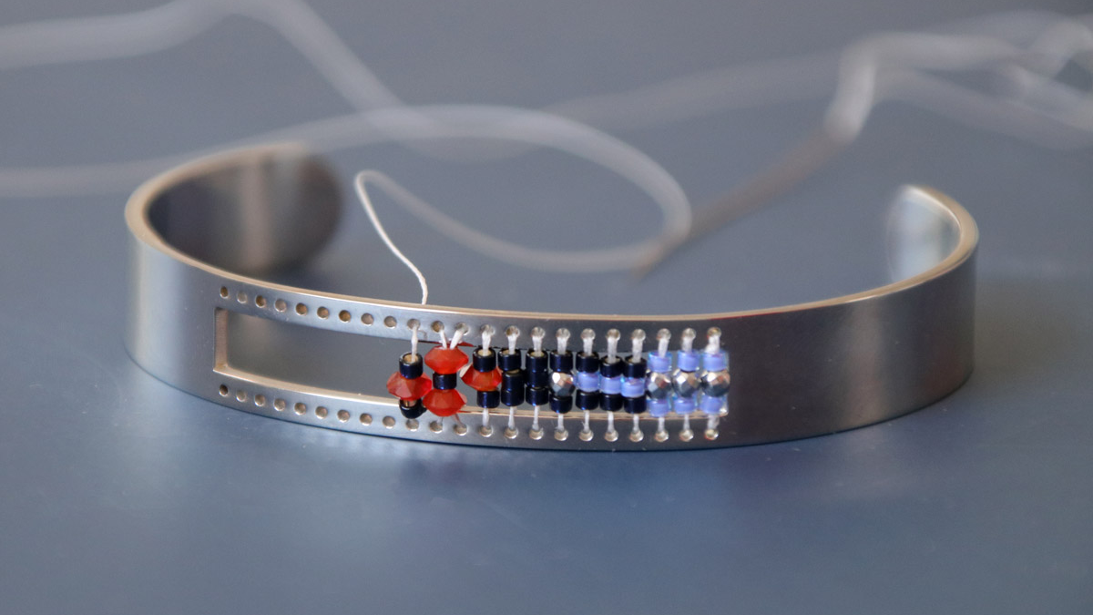 Pulsera de acero inoxidable Tuto Miyuki : Paso 3