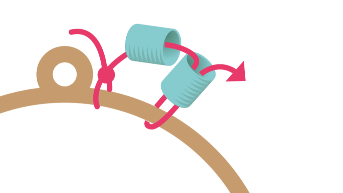 Pendientes de Miyuki Delica y Bugles de Turquesa : Paso 1 Pendientes de Miyuki Delica y Bugles de Turquesa : Paso 1