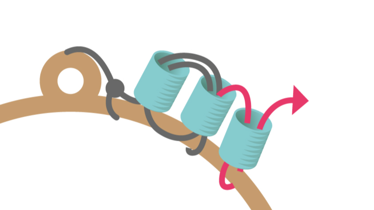 Pendientes de Miyuki Delica y Bugles de Turquesa : Paso 3 Pendientes de Miyuki Delica y Bugles de Turquesa : Paso 3