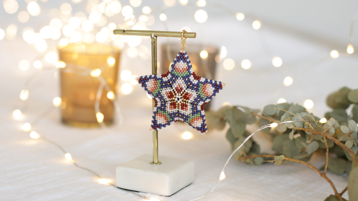 Esquema Tabla de estrellas Miyuki 3D en Peyote Circular Esquema Tabla de estrellas Miyuki 3D en Peyote Circular