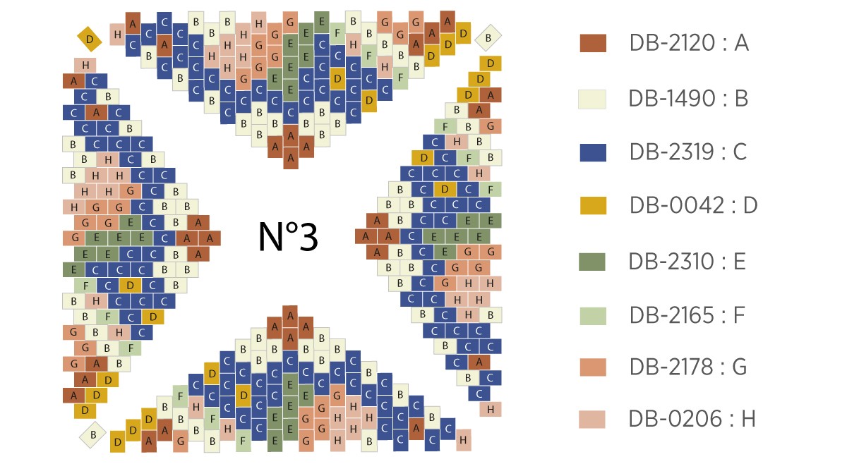 Tabla de estrellas Miyuki 3D en Peyote Circular : Paso 3 Tabla de estrellas Miyuki 3D en Peyote Circular : Paso 3