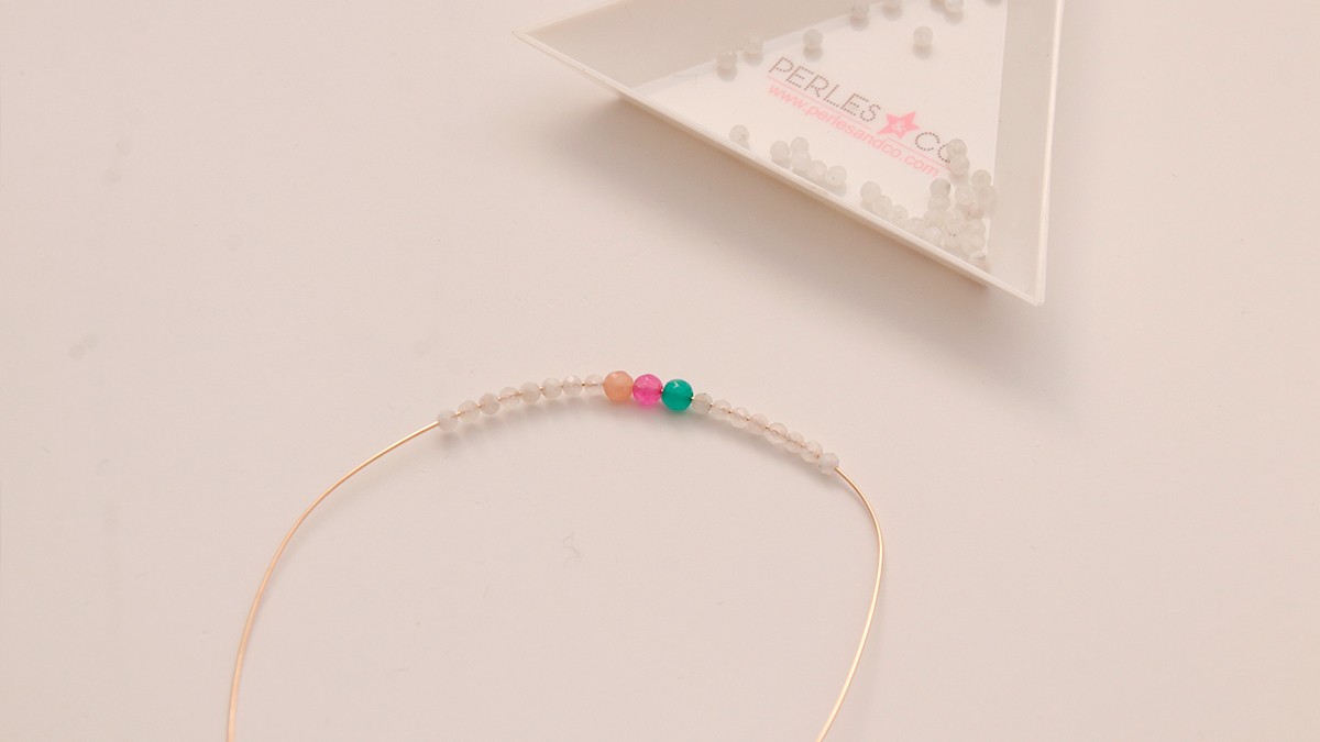 Anillos de bricolaje con cuentas de piedra natural : Paso 6