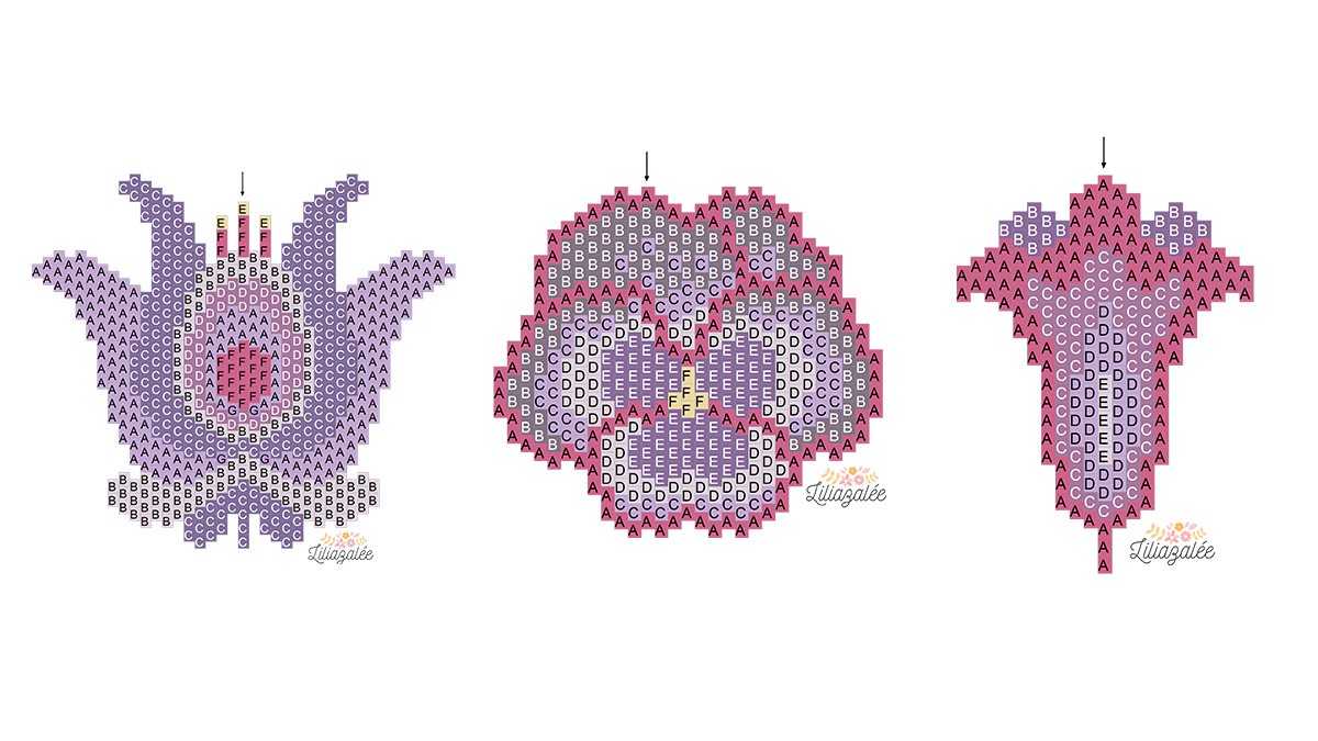 Esquema DIY Tejido de flores de pensamientos con cuentas Miyuki técnica de punto de ladrillo Esquema DIY Tejido de flores de pensamientos con cuentas Miyuki técnica de punto de ladrillo
