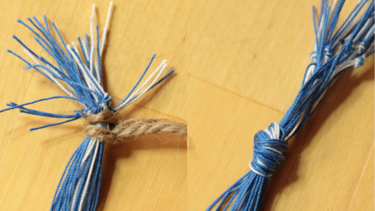 DIY Pulsera para principiantes para tejer tarjetas : Paso 4