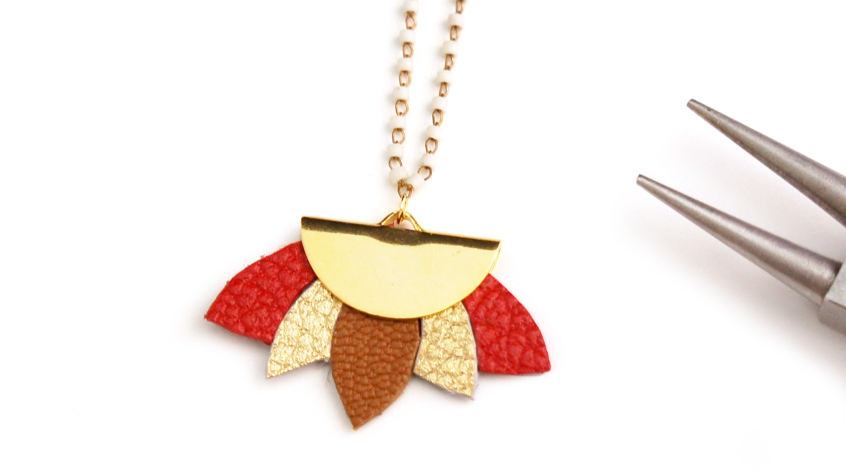 Bisutería con retales de cuero : Paso 5