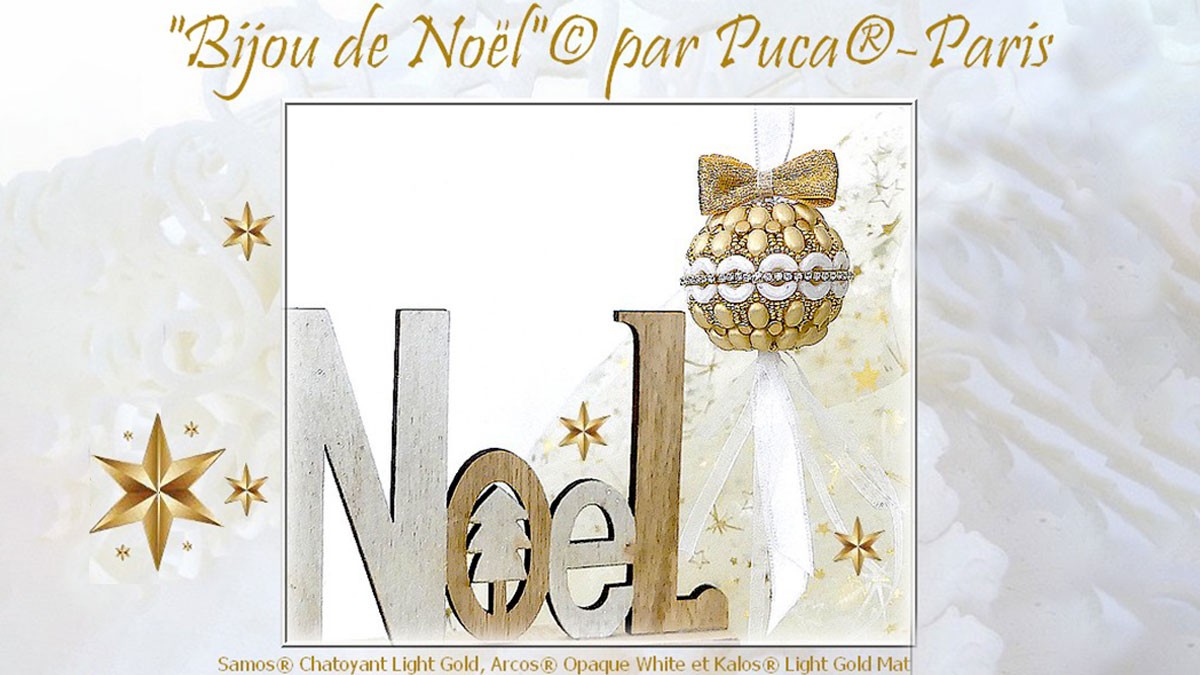 Esquema Bisutería navideña con cuentas de cristal de Samos, de Puca Esquema Bisutería navideña con cuentas de cristal de Samos, de Puca