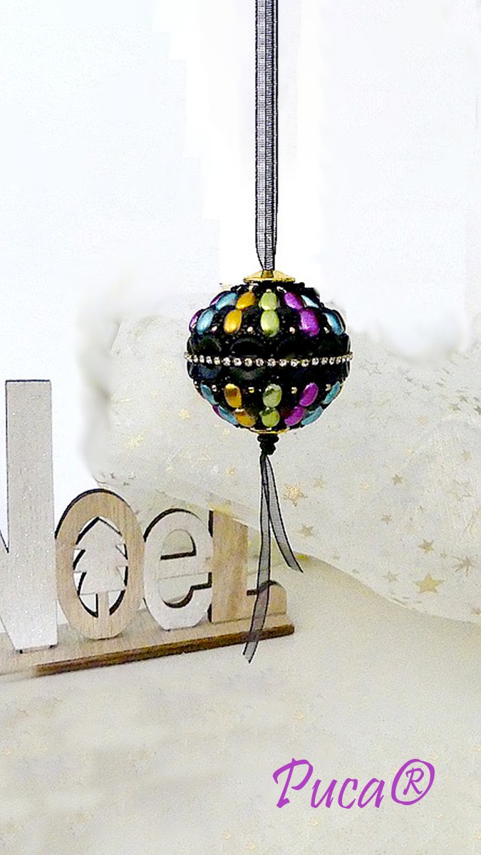 Esquema Bisutería navideña con cuentas de cristal de Samos, de Puca Esquema Bisutería navideña con cuentas de cristal de Samos, de Puca