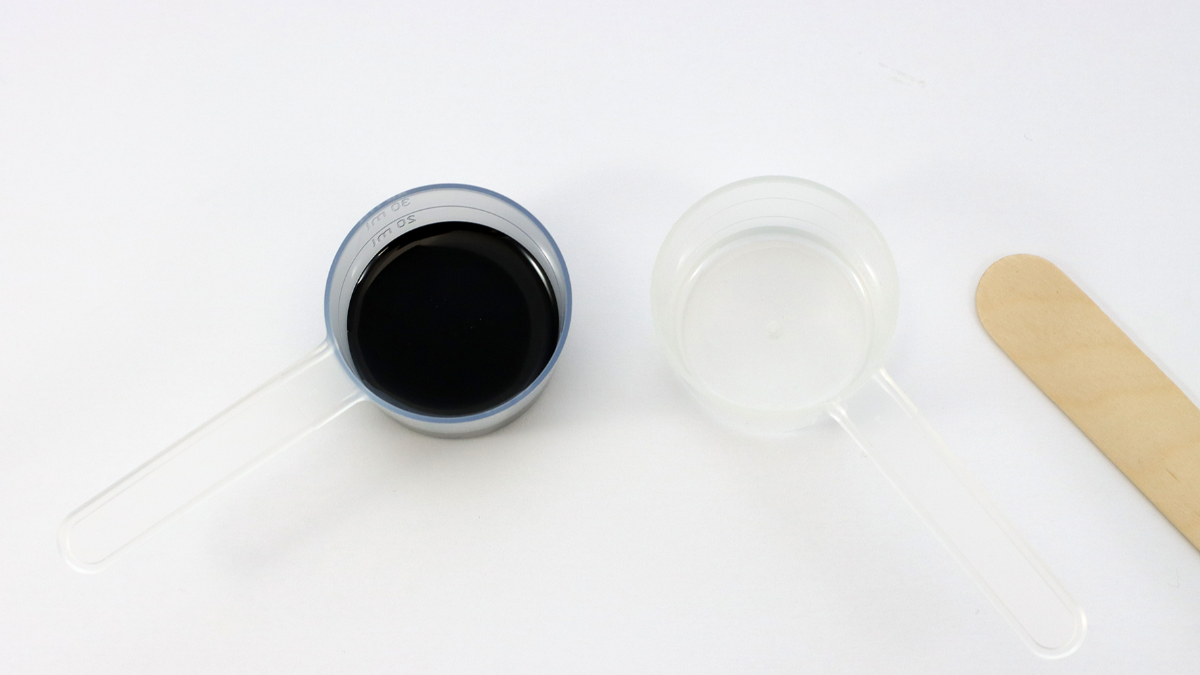 Pulsera Tuto Gold Filled de resina negra opaca : Paso 1