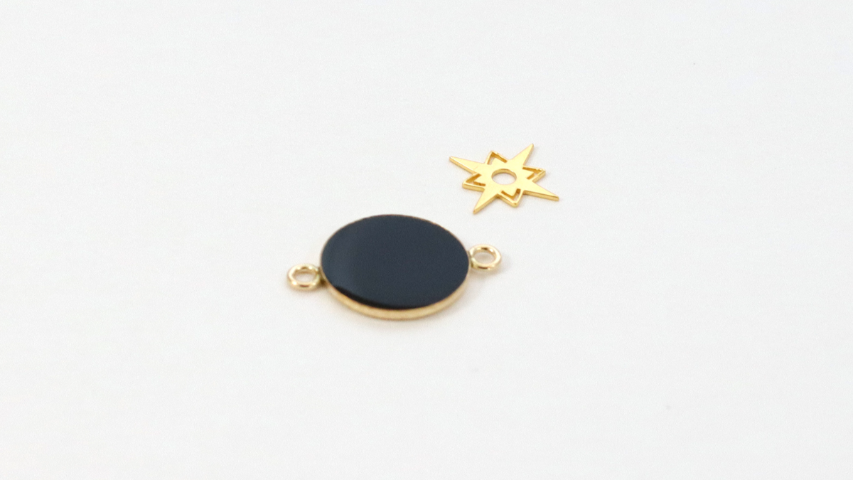 Pulsera Tuto Gold Filled de resina negra opaca : Paso 2