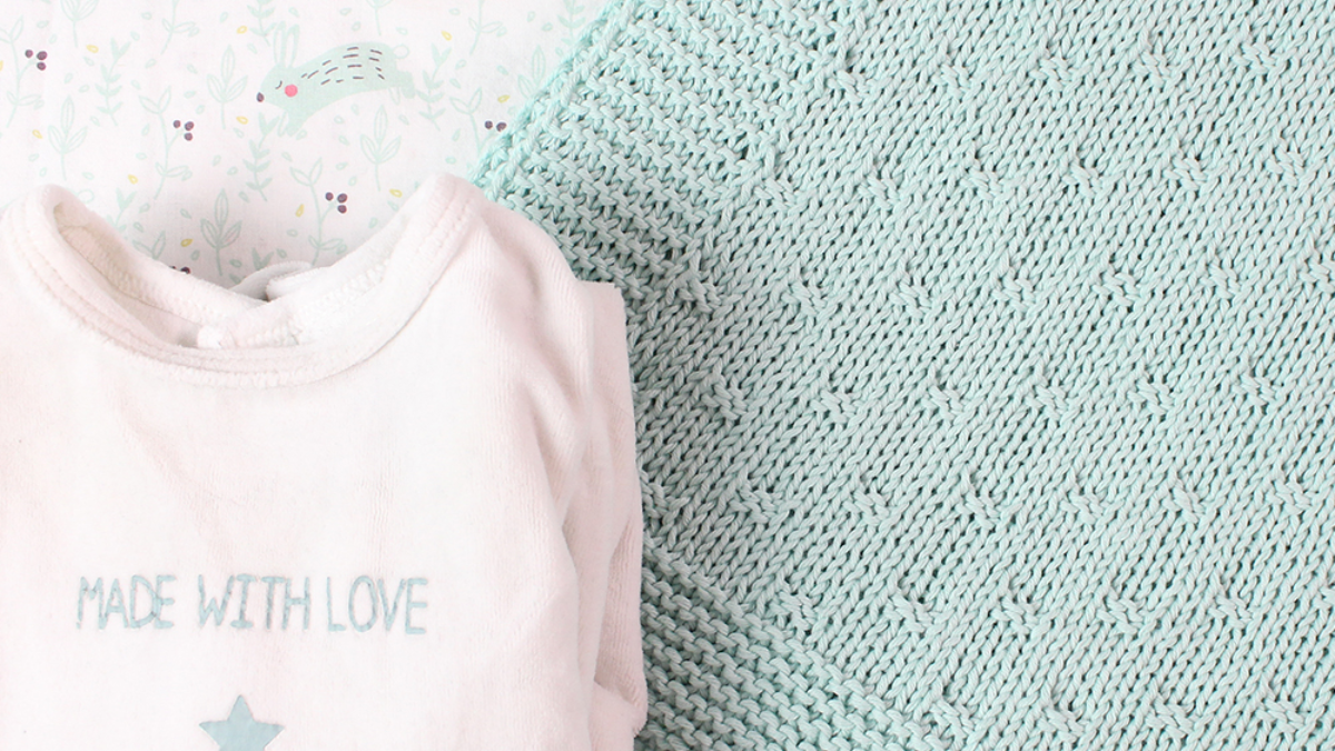 Manta de bebé de punto Manta de bebé de punto