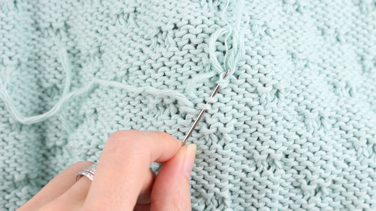 Manta de bebé de punto : Paso 5 Manta de bebé de punto : Paso 5