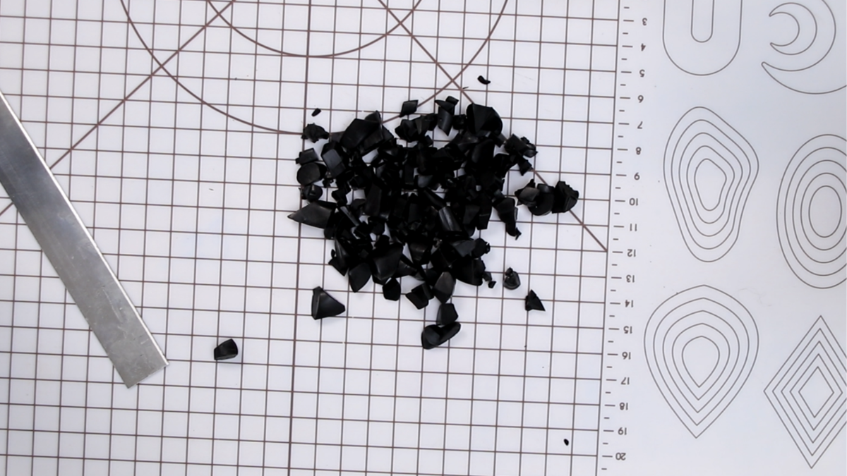 Pendientes de arcilla polimérica efecto mármol : Paso 1