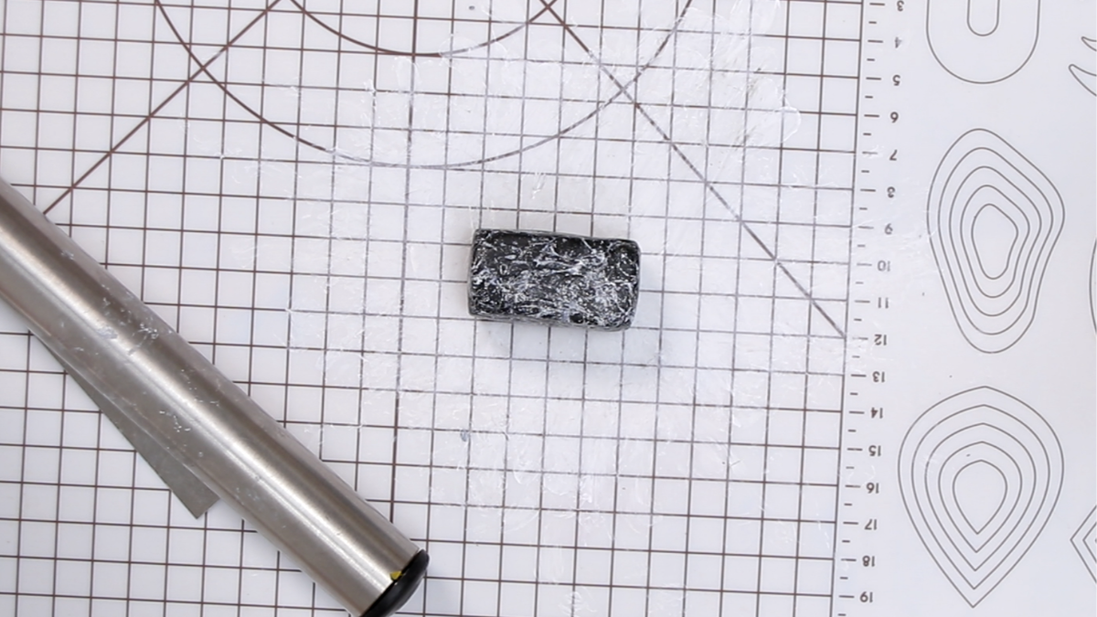 Pendientes de arcilla polimérica efecto mármol : Paso 3