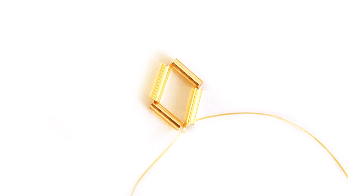 Miyuki Bugles 3D bead star himmeli style : Paso 1 Miyuki Bugles 3D bead star himmeli style : Paso 1