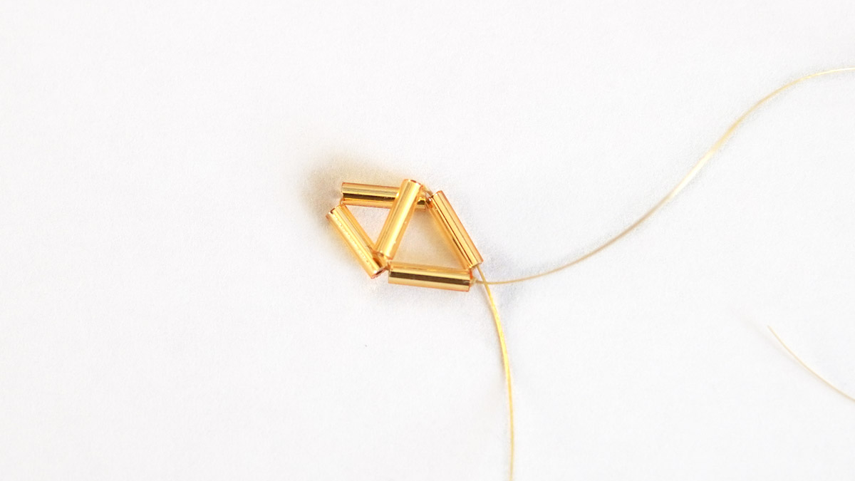 Miyuki Bugles 3D bead star himmeli style : Paso 2 Miyuki Bugles 3D bead star himmeli style : Paso 2