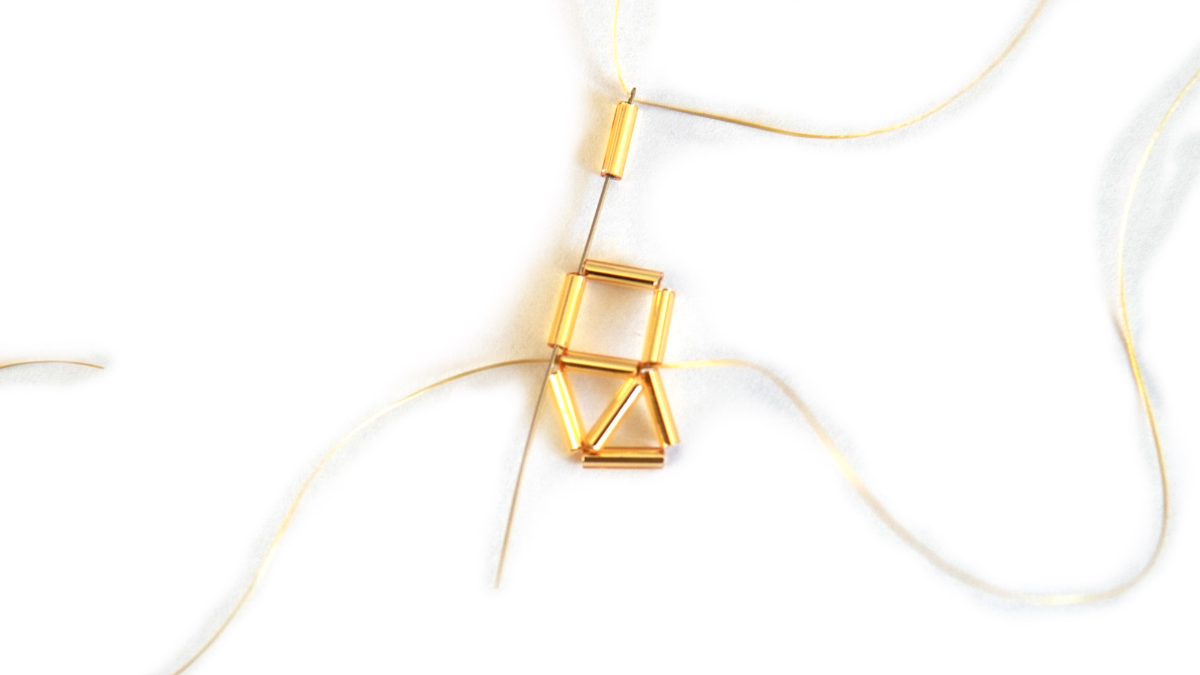 Miyuki Bugles 3D bead star himmeli style : Paso 4 Miyuki Bugles 3D bead star himmeli style : Paso 4