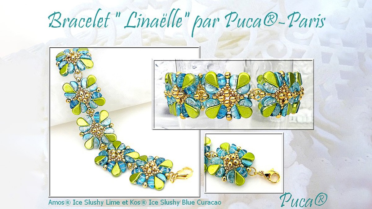 Esquema Pulsera Tuto Linaëlle en cuentas Amos y Kos de Puca® (francés) Esquema Pulsera Tuto Linaëlle en cuentas Amos y Kos de Puca® (francés)
