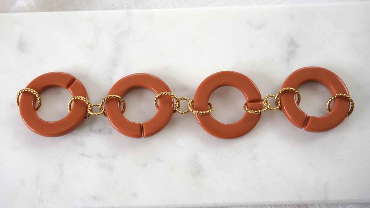 Pulsera Big Links acero inoxidable dorado y acrílico : Paso 3 Pulsera Big Links acero inoxidable dorado y acrílico : Paso 3