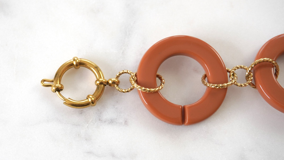 Pulsera Big Links acero inoxidable dorado y acrílico : Paso 4 Pulsera Big Links acero inoxidable dorado y acrílico : Paso 4