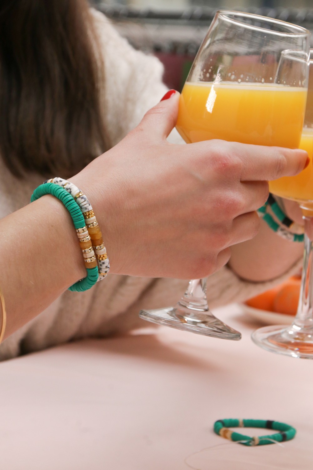 Esquema Pulseras elásticas redondas heishi modelo Canopée