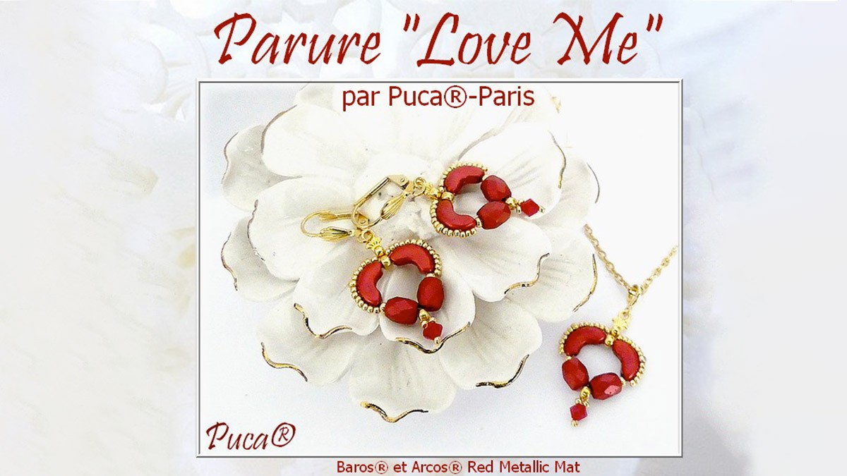 Esquema Conjunto Love Me con abalorios Arcos y Baros de Puca® tutorial