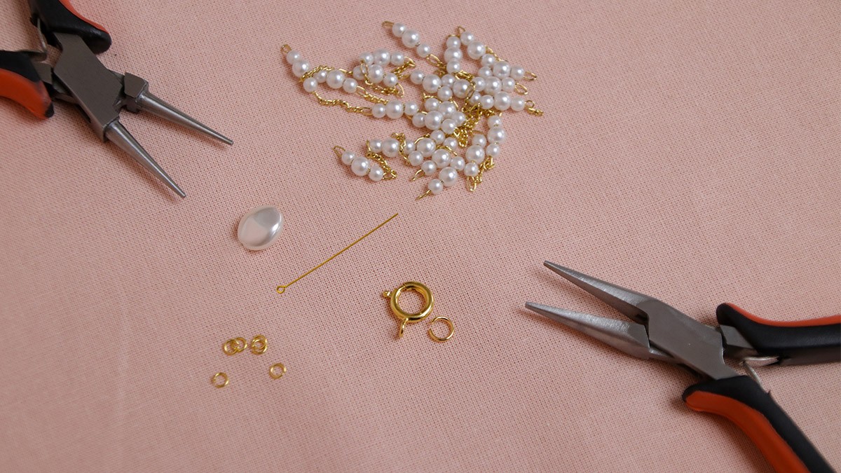 Pulsera de cadena de nácar : Paso 1 Pulsera de cadena de nácar : Paso 1