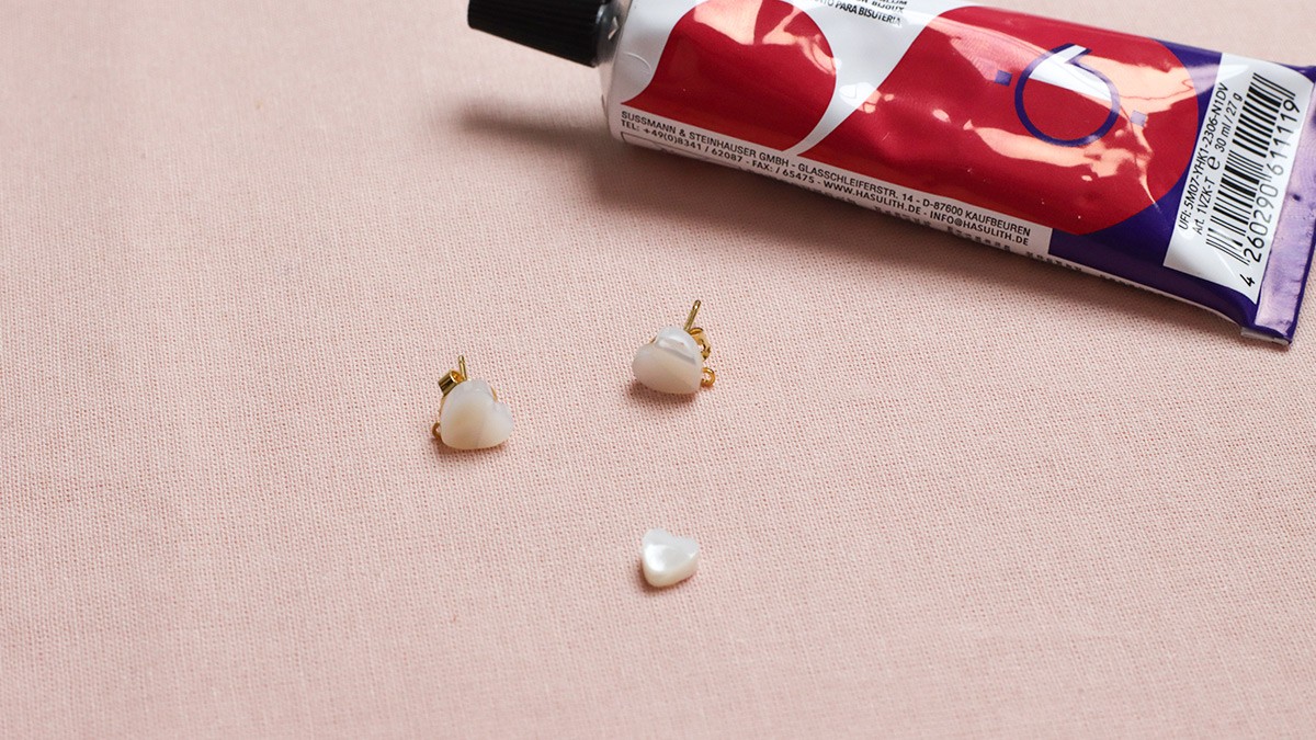 Pendientes y cadena de nácar : Paso 3