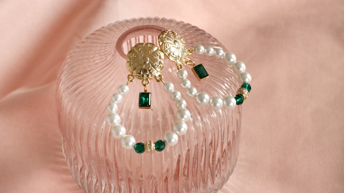 Pendientes estilo barroco con perlas