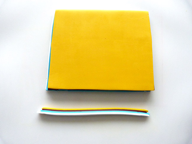 arcilla de polímero collar con tampón y pompones Mandala : Paso 1