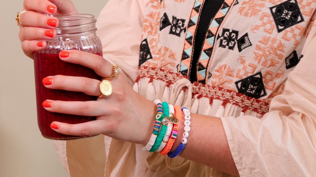 Esquema Pulseras elásticas redondas heishi modelo Fruit Salad