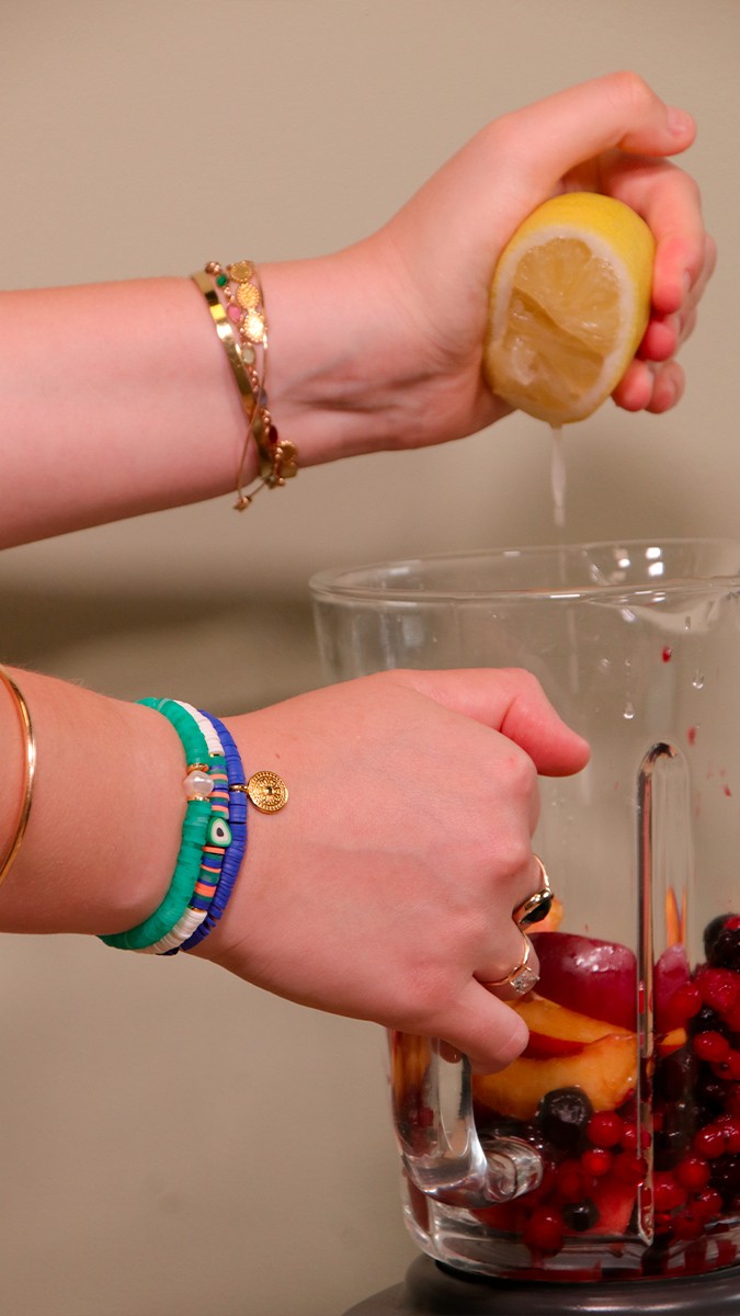 Esquema Pulseras elásticas redondas heishi modelo Fruit Salad