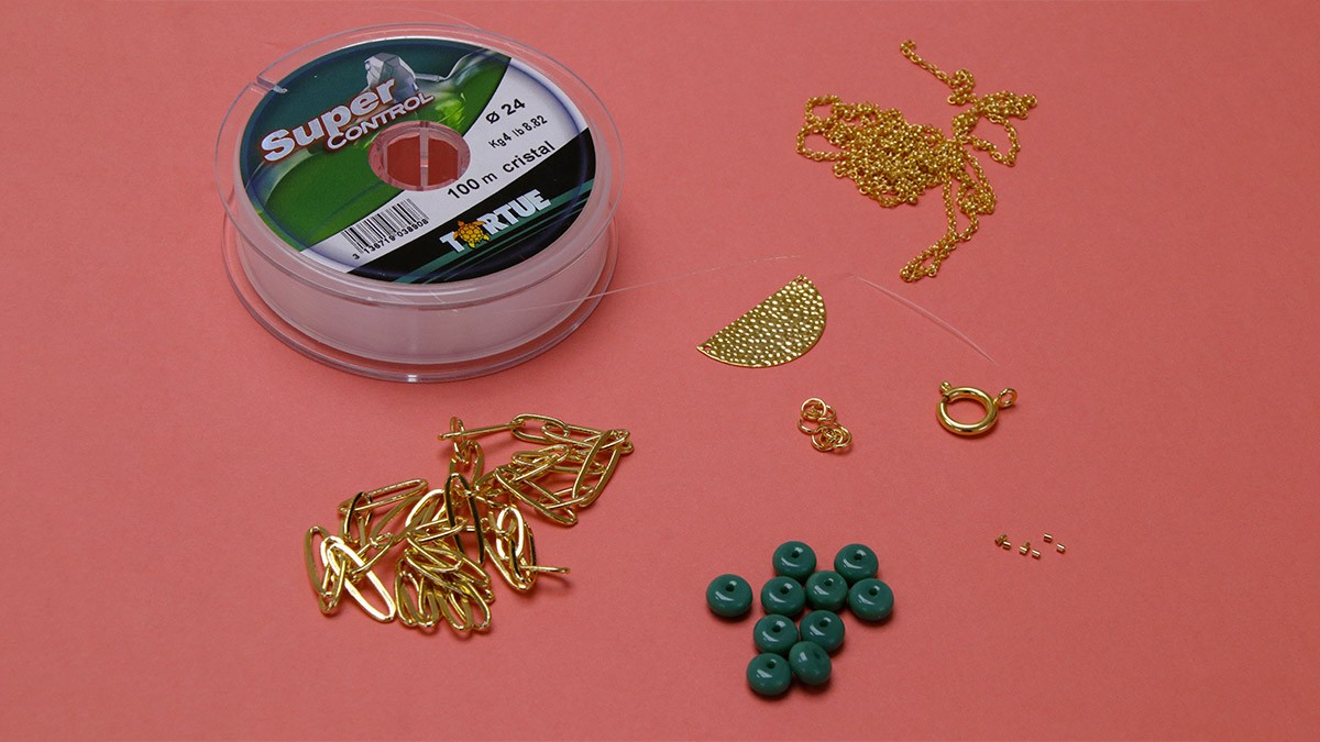 Tuto collar multi filamentos heishi cuentas : Paso 1