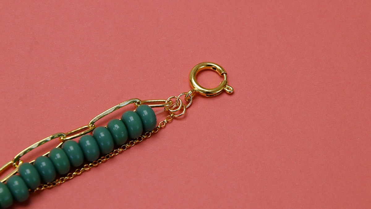 Tuto collar multi filamentos heishi cuentas : Paso 8