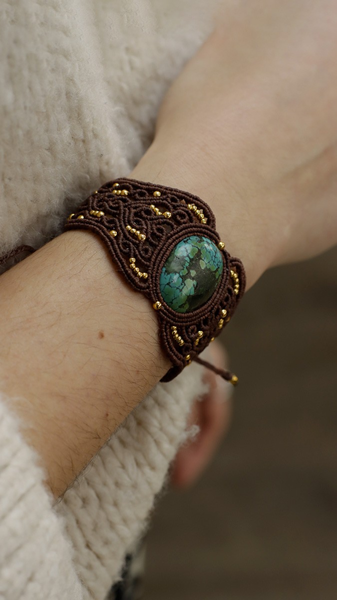 Esquema Tutorial de pulsera de micromacramé con cordón de cierre Esquema Tutorial de pulsera de micromacramé con cordón de cierre