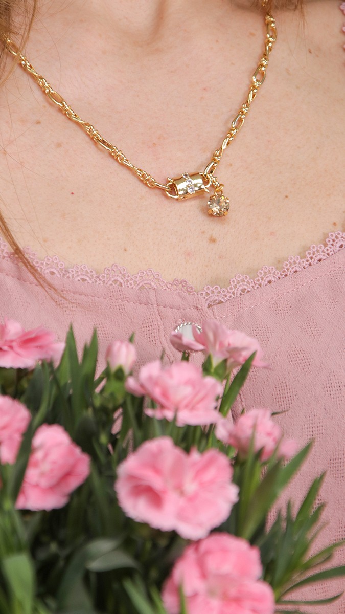 Pulsera de cadena y cristal PureCrystal