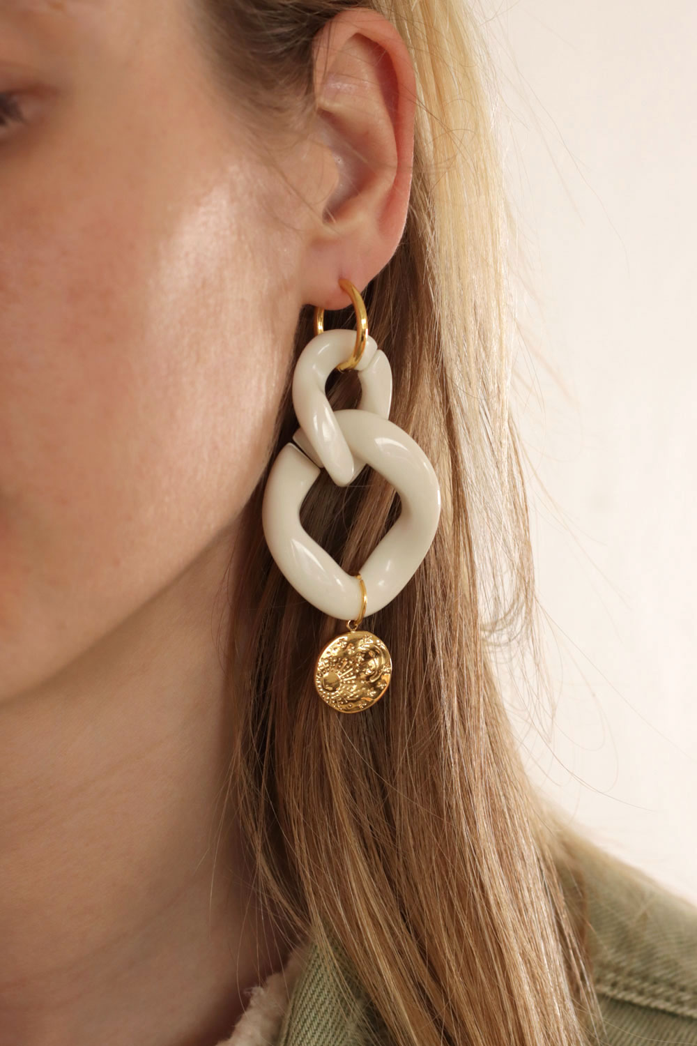 Esquema DIY Pendientes de eslabones acrílicos grandes