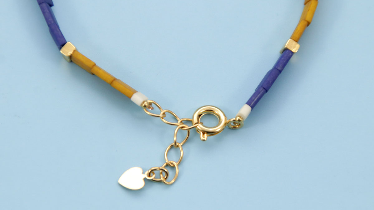 DIY Tila Miyuki pulseras con cristal : Paso 4